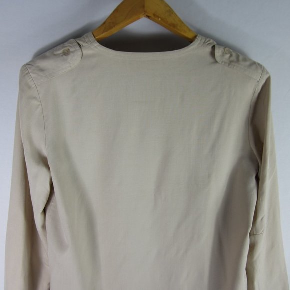 Vtg Frances Henaghan 10 Beige 100% Silk LS Blazer - Picture 7 of 9